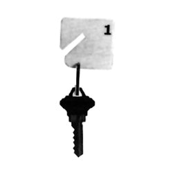 HPC Inc H-NT-161-180 | Key Tag, 161 to 180 Numbered, White, with Snap Hook, 20 each per Pack