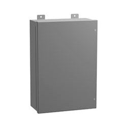 Hammond Manufacturing 1418JC7 | NEMA 12 Large JIC Enclosure with Panel, 20" x 16" x 7", Steel/Gray