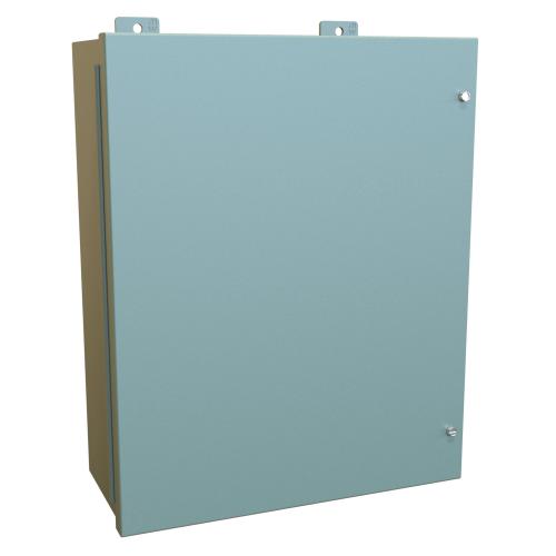Hammond Manufacturing 1418JC7 | NEMA 12 Large JIC Enclosure with Panel, 20" x 16" x 7", Steel/Gray