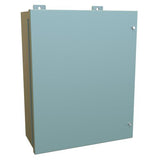Hammond Manufacturing 1418JC7 | NEMA 12 Large JIC Enclosure with Panel, 20" x 16" x 7", Steel/Gray