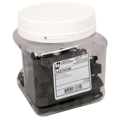 Hammond Manufacturing 1421N100 | Hardware Kit, 100 Clip Nuts
