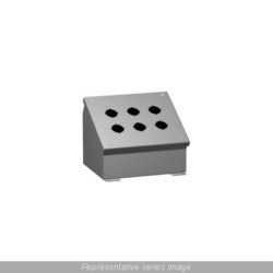 Hammond Manufacturing 1490G10 | NEMA 12 PB Consolet, 10 Push Buttons, 30.5mm, Steel/Gray