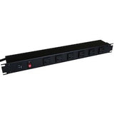Hammond Manufacturing 1582T8B1BK | 15A 8-Outlet Power Strip, 15 ft Cord, Front Outlets, Black