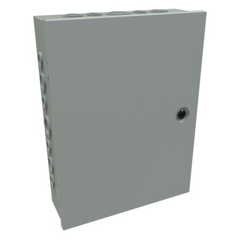 Hammond Manufacturing CHKO16124 | NEMA 1 Hinge Cover Enclosure with Knockouts, 16" x 12" x 4", Steel/Gray