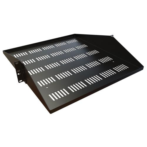Hammond Manufacturing DNDMV19BK1 | 2U Vented Centered Rack Shelf, 19.5" Depth, 200 lb, Black