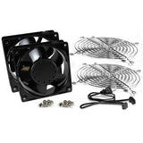 Hammond Manufacturing DNFK2AC120 | Dual-Fan Kit with Grills and Power Cord (2 Fans)