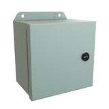 Hammond Manufacturing EJ664 | NEMA 4/12 Eclipse Junior Enclosure with Panel, 6" x 6" x 4", Steel/Gray