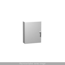 Hammond Manufacturing EN4SD24248SSWH | NEMA 4X Eclipse Enclosure, 24" x 24" x 8", 304 SS, Painted White
