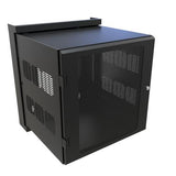 Hammond Manufacturing HWM2412U20BK | 12U 24"W x 25.7"D Swing-Out Wall Cabinet with Vented Door