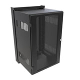 Hammond Manufacturing HWM2420U20BK | 20U 24"W x 25.7"D Swing-Out Wall Cabinet with Vented Door