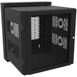 Hammond Manufacturing HWM2424U26BK | 24U 24"W x 31.7"D Swing-Out Wall Cabinet with Vented Door