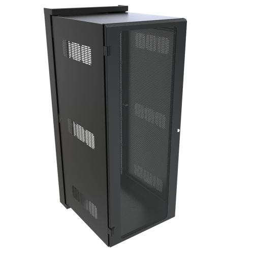 Hammond Manufacturing HWM2432U26BK | 32U Swing-Out Wall Cabinet with Vented Door, 24"W x 31.7"D