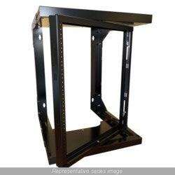 Hammond Manufacturing HWMR1920UBK | 20U Adjustable Depth Center Swing Wall Rack (18"-24")