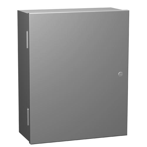 Hammond Manufacturing N1A24247 | NEMA 1 Enclosure with Panel, 24" x 24" x 7", Steel/Gray