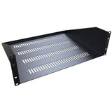 Hammond Manufacturing RASV190515BK1 | 3U Vented Rack Shelf, 15" Depth