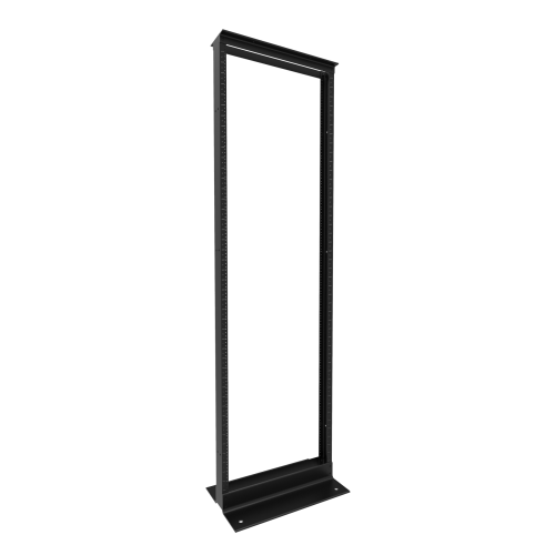 Hammond Manufacturing RB-2PA2345BK | 45U 23" 2-Post Rack, 12-24 Tapped, Black