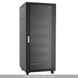 Hammond Manufacturing RB-AV18 | 18U AV Cabinet with Glass Door, 24"D