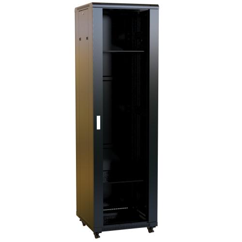 Hammond Manufacturing RB-AV42 | 42U AV Cabinet with Glass Door, 24"D