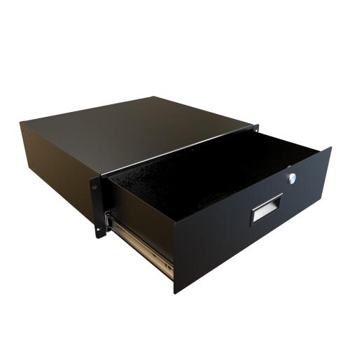 Hammond Manufacturing RDRW1900516BK1 | 3U 16"D Locking Drawer