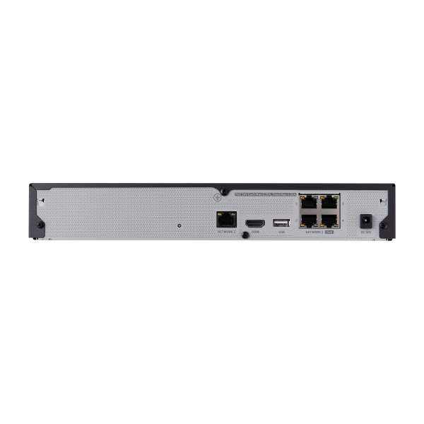 Hanwha Tec QRN-430S-6TB | | 4K NVR Intel Based, 6TB Raw, 4Ch with 4 PoE/PoE+ Ports