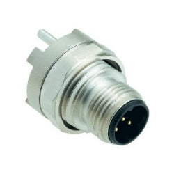 Harting 21033211510 | PCB Receptacles M8/M12: M12 Panel feed through/PCB straight A-cod.