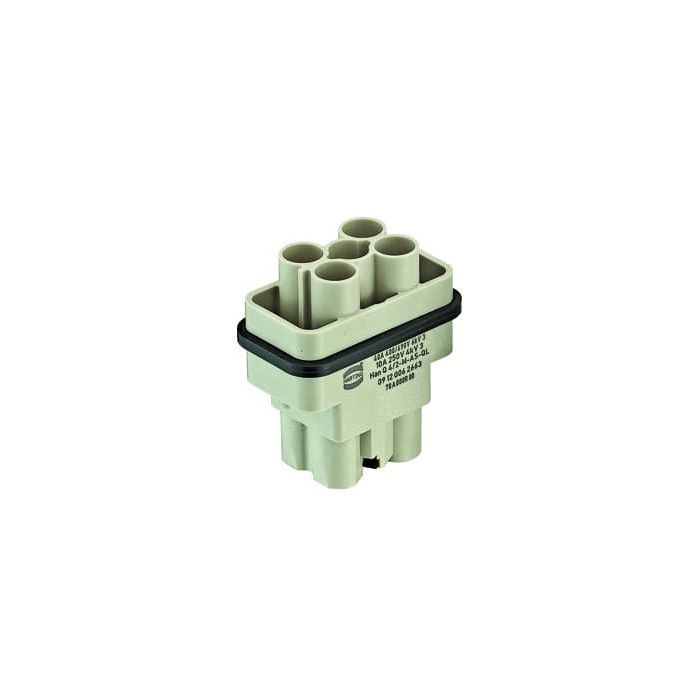 Harting 9120062666 | Han Q Male Insert: Han Q 4/2 Male Insert AS