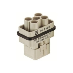 Harting 9120063041 | Han Q Male Insert: Han Q 4/2 Male Insert Crimp Term