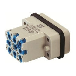 Harting 9120082633 | Han Q Male Insert: Han Q8/0-M-QL 20-14 AWG fine strand wire
