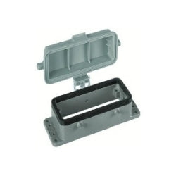Harting 9300160318 | Han B Housings: Han B Base Panel 1 Lever Metal Cover
