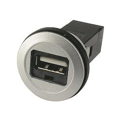 Harting 9454521901 | Har-port USB 2.0 A-A Coupler, Silver Version