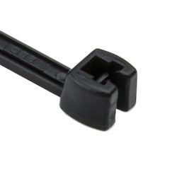 HellermannTyton 109-00091 | Q Tie, 6.1" Long, 18lb Tensile Strength, PA66HS, Black, 100/pkg