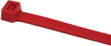 HellermannTyton 111-00468 | UV Resistant Cable Tie, 8" Long, UL Rated, 50lb Tensile Strength, PA66UV, Red, 100/pkg