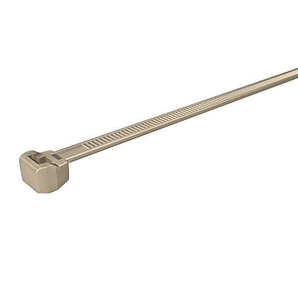 HellermannTyton 111-01235 | High-Temp Cable Tie, 8.7" Long, 85lb Tensile Strength, PEEK, Beige, 100/pkg