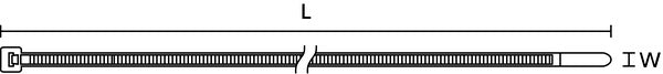 HellermannTyton 111-01561 | Solar Tie, 15.35" Long, 45lb Tensile Strength, PA12, Black, 1000/pkg