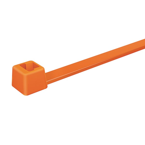 HellermannTyton 111-01934 | Cable Tie, 4" Long, Ul Rated, 18Lb Tensile Strength, Pa66, Orange, 100/Pkg