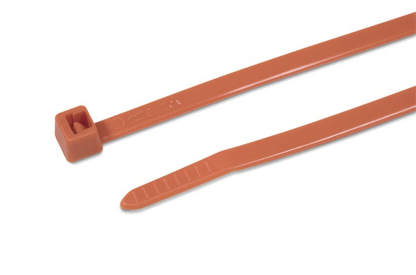 HellermannTyton 111-01934 | Cable Tie, 4" Long, Ul Rated, 18Lb Tensile Strength, Pa66, Orange, 100/Pkg