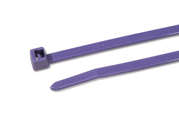 HellermannTyton 111-01935 | Cable Tie, 4" Long, UL Rated, 18lb Tensile Strength, PA66, Purple, 100/pkg