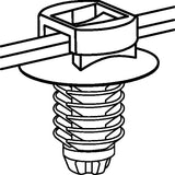 HellermannTyton 111-05350 | 2-Piece Cable Tie/Fir Tree Mount, 11.8"L, Mnt Hole Dia .256"-.276", 30lb, PA66HIRHS, Black, 500/pkg