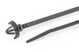 HellermannTyton 111-85460 | 1-Piece Cable Tie/Arrowhead Mount with Wings, 6.5"L, 50lb, 0.25 - 0.30" Mtg Hole, PA66, Black, 500/bag