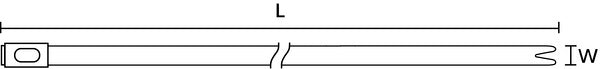 HellermannTyton 111-95278 | Stainless Steel Tie, 26.8" Long, 607lb Tensile Strength, SS304, Metal