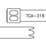 HellermannTyton 111-95279 | Stainless Steel Tie, 26.8" Long, 607lb Tensile Strength, SS316, Metal