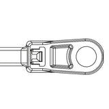 HellermannTyton 113-00061 | 1-Piece Cable Tie/Screw Mount, 8.5" Long, .2" Hole, 1.8" Max Bundle Dia, 50lb, PA66HIRHSUV, Black, 1000/pkg