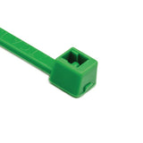 HellermannTyton 116-01815 | Cable Tie, 4" Long, Ul Rated, 18Lb Tensile Strength, Pa66, Green, 100/Pkg