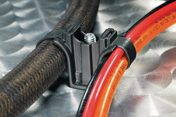 HellermannTyton 117-00012 | Stand Off Dual Clamp Tie, 20.10" Long, .31" Stud Dia, PA66HIRHSUV, Black, 250/pkg