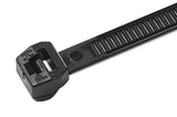 HellermannTyton 118-04900 | Outside Serrated Cable Tie, 8" Long, 30lb Tensile Strength, PA66HS, Black, 100/pkg
