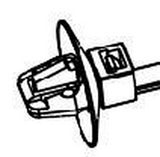HellermannTyton 126-00015 | 1-Pc Cable Tie/Arrowhead Mount With Disc For Oval Holes, 6.3"L, 0.24" - 0.48" Hole, Pa66Hs, Black, 500/Pkg