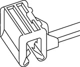 HellermannTyton 126-00036 | 1-Piece Cable Tie & Edge Clip, 8" Long, EC34, Panel Thickness .04"-.12", 50 lbs, PA66HS, Black, 500/bag