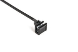 HellermannTyton 126-00036 | 1-Piece Cable Tie & Edge Clip, 8" Long, EC34, Panel Thickness .04"-.12", 50 lbs, PA66HS, Black, 500/bag