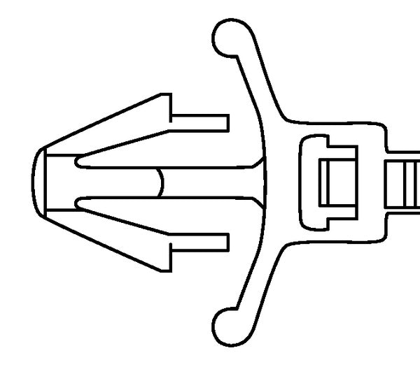 HellermannTyton 126-00042 | 1-Piece Cable Tie/Arrowhead Mount With Wings, 4.5"L, 18Lb, 0.19 - 0.22" Mtg Hole, Pa66Hs, Black, 1000/Pkg