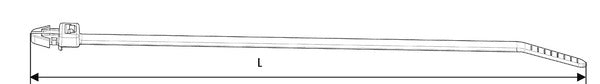 HellermannTyton 126-00043 | 1-Pc Cable Tie/Arrowhead Mount, 6"L, 50Lb, 0.04"–0.14" Panel Thickness, Pa66, Natural, 100/Pkg